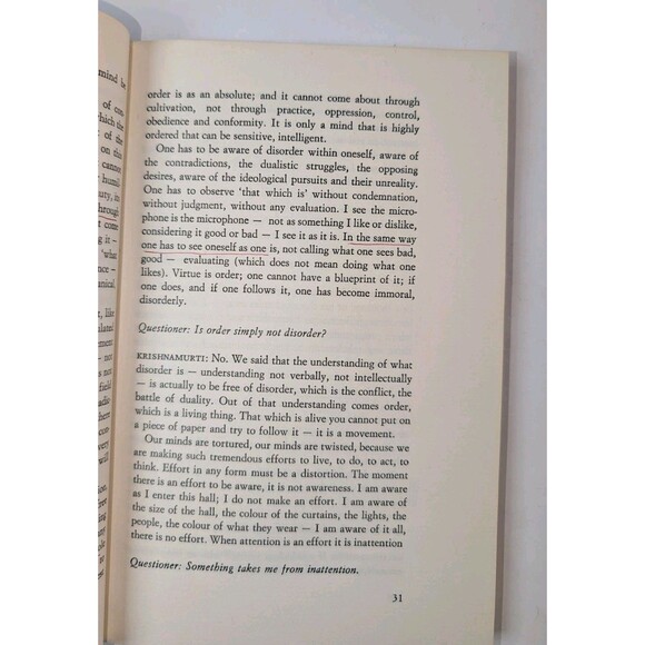 You Are the World J. Krishnamurti 1972 Vintage Paperback Harper & Row - Picture 7 of 10